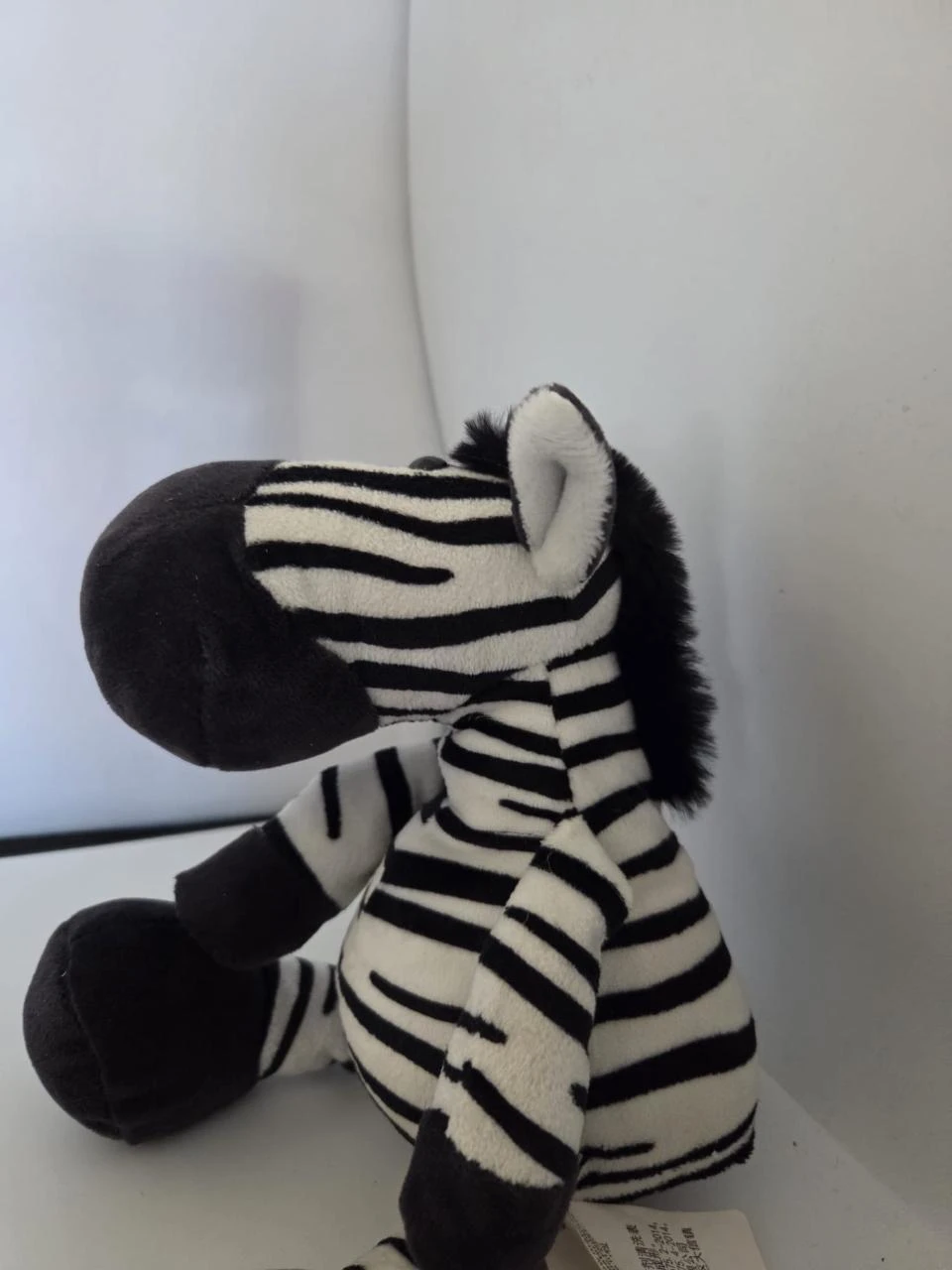 Peluche cebra blanco y negro sentado – Patas grandes – photo 3